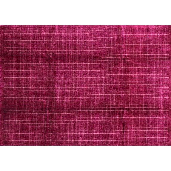 Ahgly Company Indoor Rectangle Abstract Pink Contemporary Area Rugs, 7' x 9'