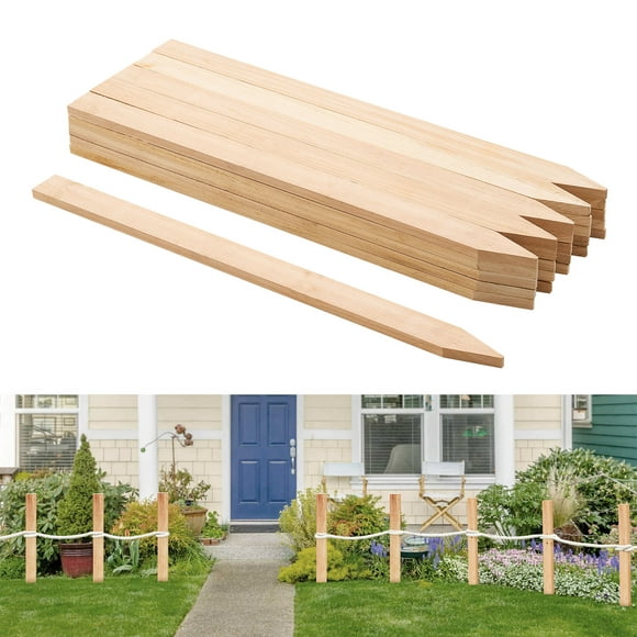 VEVOR Wooden Garden Stakes, 25 Pcs 24 x 0.5 x1.5 in Survey Grading Stakes, Garden Ground Stake with Sharp Point, Fir Wood Plant Support Stake
