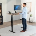 thumbnail image 2 of VIVO Electric 63" x 32" Stand Up Desk, Reclaimed Wood Table Top, Black Frame, 2 of 8