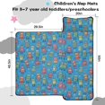 thumbnail image 5 of Robot and Gears Blue Pattern Teens Toddler Nap Mat with Pillow, Sleeping Mat Bag for Preschool Daycare 50"x20", 5 of 6