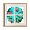 thumbnail image 1 of Marco de madera Unbranded Flor planta hoja azul cielo 27.8 x 27.8 cm, 1 of 4