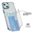 thumbnail image 5 of Allytechgroup iPhone 15 Clear Case with Cards Holder, Soft TPU Back Shell Bumper Anti-Scratch Shockproof Bumper Not Yellowing Slim Phone Case for Apple iPhone 15, Blue, 5 of 8