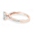 thumbnail image 4 of 1 1/3 ct.t.w Center 6.5MM Round Cut Lab Created Moissanite Diamond Solitaire Swirl Engagement Ring for Women In 14K Solid Rose Gold (G-H Color, VVS1 Clarity, 1.33 Cttw)-4.5, 4 of 7