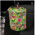 thumbnail image 4 of Women's Bright Island Floral Print Univeral Collapsible Bucket Hanging Trash Can for Cars, 4 of 5