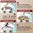 thumbnail image 4 of Batidora de Pedestal Planetaria Honinst 10 Velocidades Uso Doméstico Tazón de 4QT, 4 of 8