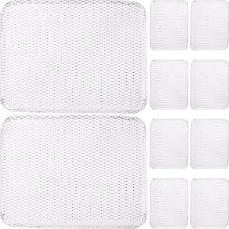 10Pcs Aluminum Grilling Mats Daily Use BBQ Grilling Mats Mesh Barbecue Mats Barbecue Supply