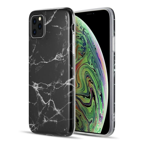 GSA Marble IMD Soft TPU CASE For iPhone 12 PRO MAX (6.7") - Black
