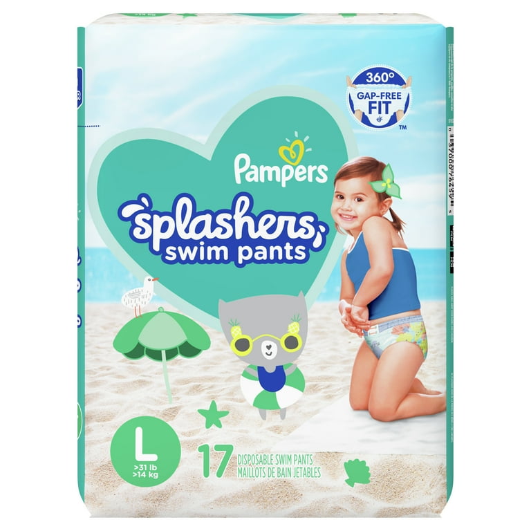 Pampers Splashers Swim Diapers Size LG, 17 Count (Select for More Options)
