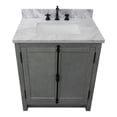thumbnail image 6 of Bellaterra Home 31" Single vanity in Gray Ash finish top with White Carrara and rectangle sink, 6 of 9