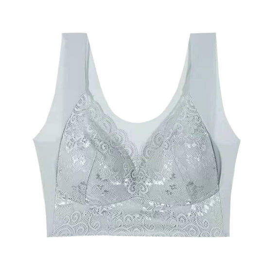Lenpel Women's Plus Size Bras No Underwire Comfort Full Coverage Supportive Lace Bralettes Lightly Lined Everyday Bras