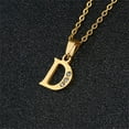 thumbnail image 4 of Titanium Steel Inlaid With Diamonds Vacuum Electroplating 26 Letters Lucky Pendant Clavicle Chain Creative Gift Jewelry, 4 of 4