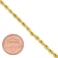 thumbnail image 2 of 3.5mm 14k Yellow Gold Plated Twisted Rope Chain Bracelet, 9 inches, 2 of 7