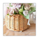 thumbnail image 5 of 2 cestas de almacenamiento tejidas con asa, cestas de flores para bodas, cestas de flores de ratán de mimbre para decoración del jardín del hogar, 5 of 6