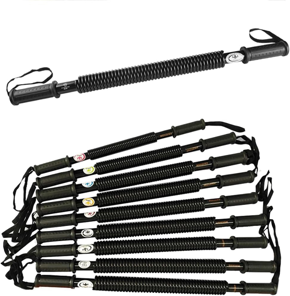 HAOYING Black 90 KG / 198 LB Dual Spring Power Twister Bar, Super Heavy Duty Arm and Chest Builder Strengthener(90KG)