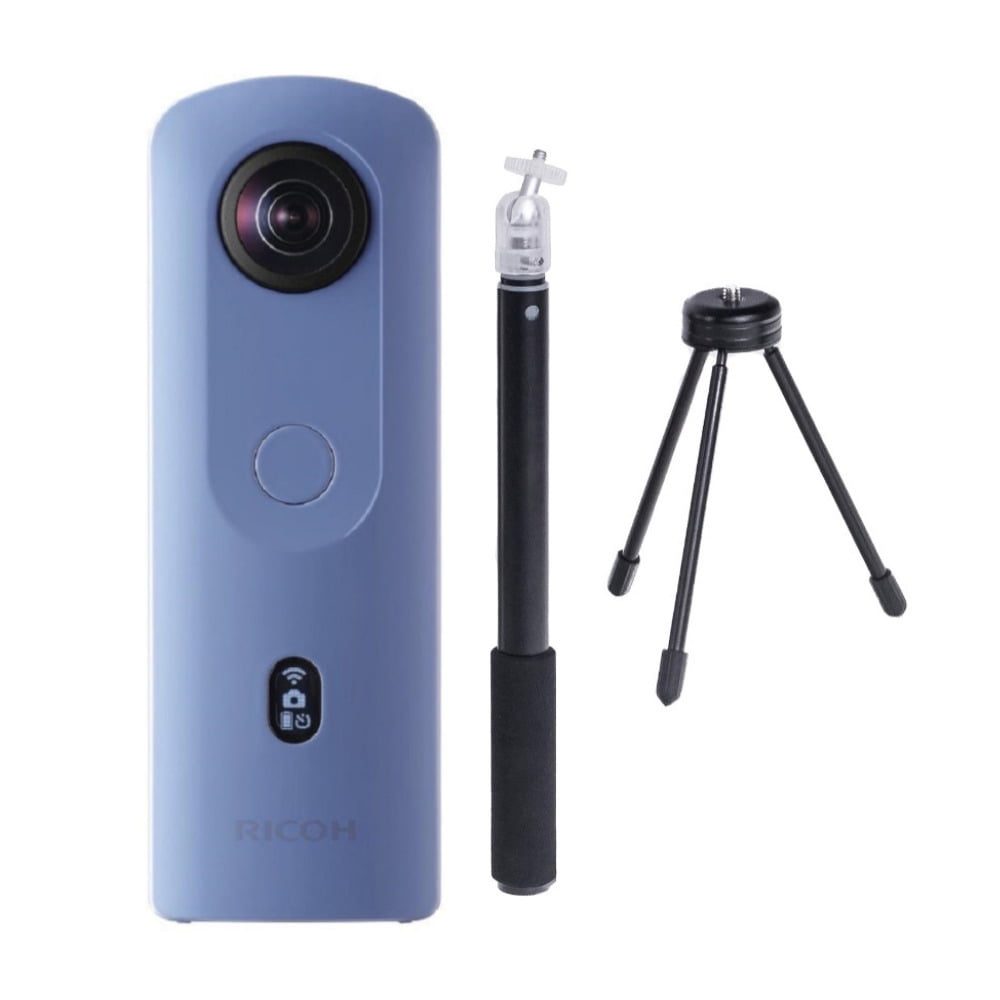 Ricoh Theta SC2 360-Deg 4K Spherical VR (Blue) Selfie Stick Bundle - Walmart.com