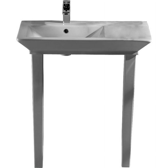 Barclay 961WH 31-1/2"; Single Hole Console with Rectangular Bowl