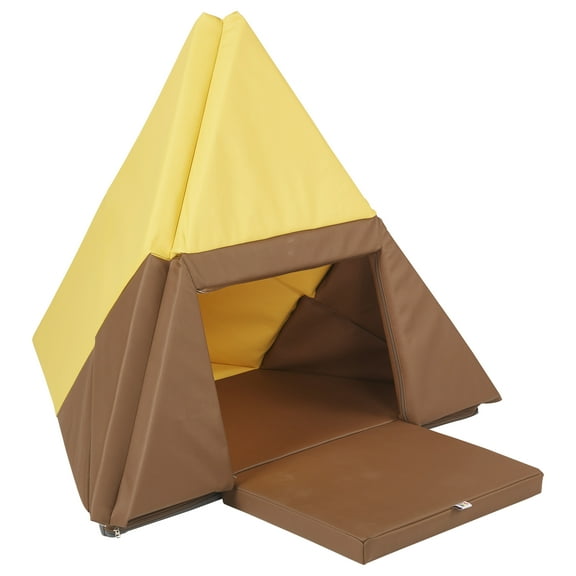 ECR4Kids SoftZone Camp, Canoe and Tumble Too, Chocolate/Yellow