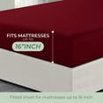 thumbnail image 3 of Elegant Comfort 4-Piece Microfiber Bed Sheet Set, Soft & Breathable, Wrinkle & Fade Resistant, Deep Pocket, Queen, Burgundy, 3 of 7