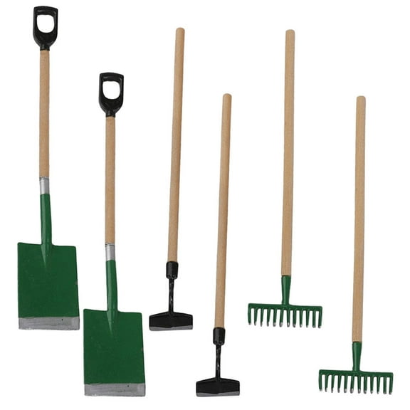 PTOOTP  6Pcs Miniature Garden Tools for Dollhouse Accessories Decoration