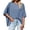 Blue gray, variant on Summer Short Sleeve Oversize Solid Color T Shirt Women Loose Tops