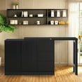 thumbnail image 3 of MIDOQIN Innovative Sideboard Buffet Cabinet with Adjustable Pull-Out Top Wood Accent Entryway Console Buffet Table, Coffee Bar Cabinet for Study, Entryway, Living Room, 3 of 15