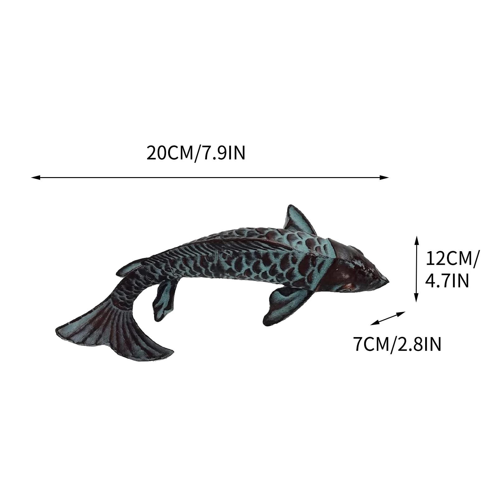 Uscallm 2Pcs Glowing Koi Fish Decor, Glow In The Dark Koi Fish Sculpture, Outdoor Garden Pond Decoration, Zen Water Feature For Patio, Unique Home Decor Gift Idea