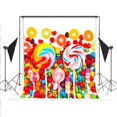 thumbnail image 1 of ABPHQTO Fondo de niños Fondo de caramelos coloridos para niños Fondo para fotografía de cumpleaños de bebé 150x220cm, 1 of 2