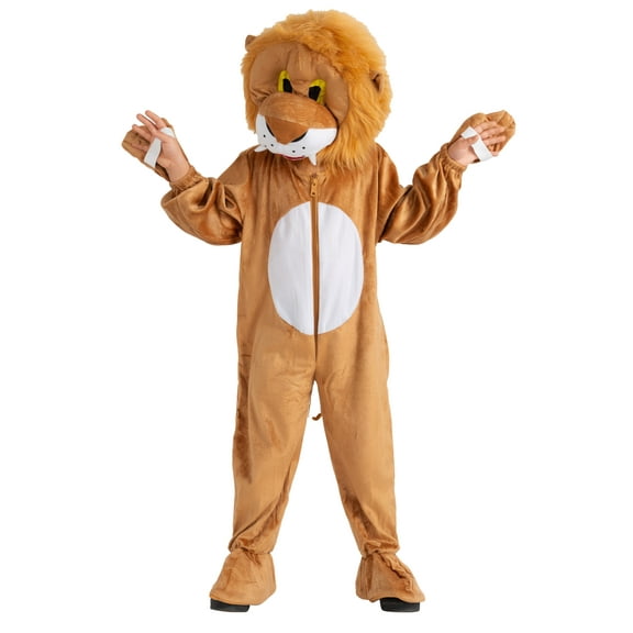 Dress Up America Lion Mascot for Adults - Lion Costume for Girls and Boys - Safari Animal Dress Up (Medium)