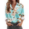 thumbnail image 2 of Royisotas Fall and Winter Women's Tops Casual Collared Floral Long Sleeve Women's Button Down Shirts Vintage Fitted Black Soft Button up Shirts, 2 of 5