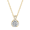 Yellow Gold, variant on Cate & Chloe Alessandra 18k White Gold Plated Necklace with Simulated Diamond Crystals for Women