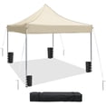 thumbnail image 2 of VICTAL 10' x 10' Pop-up Canopy with Straight Legs Wedding Party Tent Folding Gazebo Beach Canopy with Carry Bag, Beige, 2 of 7