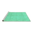 thumbnail image 2 of Ahgly Company Machine Washable Indoor Square Abstract Turquoise Blue Modern Area Rugs, 5' Square, 2 of 4