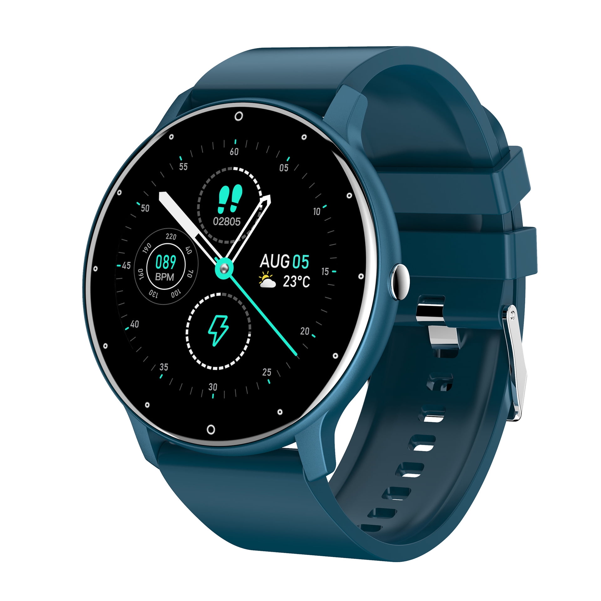New ZL02D smart watch heart rate blood pressure sleep meter step circular screen sports ladies men s watch ring Walmart