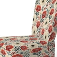 thumbnail image 4 of Designart "Nostalgic Florals In Red And Beige" Red Floral Upholstered Accent Chair - Cottage Arm Chair For Living Room, 4 of 7