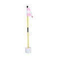 thumbnail image 4 of yotijar Golf Putting Green Flag and Hole Cup Fiberglass Flagpole Flagpoles Pink White, 4 of 8