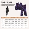 thumbnail image 6 of Kll Lilac Print Women'S Long Sleeve Pajamas With Pants Sleepwear Loungewear 2 Set-Medium, 6 of 9