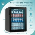 thumbnail image 4 of EUHOMY 95 Can Beverage Refrigerator and Mine Cooler with Glass Door with Adjustable Shelves, 4 of 8