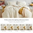thumbnail image 6 of Regency Heights Twin/Twin XL Quilted Plush Comforter Set, 2-Piece Reversible Feather-Soft Dorm Bedding Sets, Textured Sherpa Comforter Bed Set for All Season, Ivory, 6 of 13