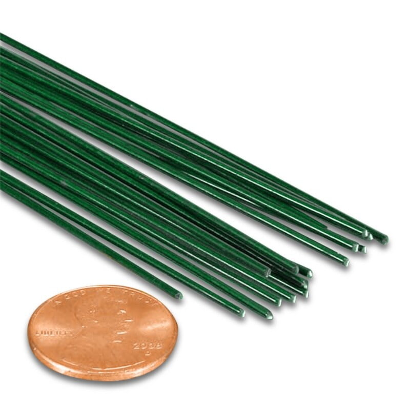 Green Floral Stem Wire 18" by Paper Mart