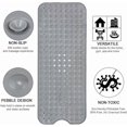 thumbnail image 4 of Bath Tub Shower Mat 40 x 16 Inch Non-Slip and Extra Large, Bathtub Mat with Suction Cups, Machine Washable Bathroom Mats with Drain Holes, Grey, 4 of 4