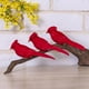 thumbnail image 3 of Adorno con forma de pájaros rojos artificiales, clips encantadores en espuma para decoración del árbol de Navidad, 4 piezas, rojo-- Sailing Electrónica, 3 of 3