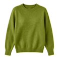 thumbnail image 5 of GILIGEGE Women’s Long Sleeve Crew Neck Cropped Sweaters,Lightweight Pullover Tops,Work Business Casual Outfits,Soft Knit Fall Sweater,Winter Clothing,Classic Basic Everyday Layer Blackish Green L, 5 of 9