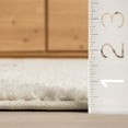 thumbnail image 3 of nuLOOM Paccia High-Low Modern Striped Tasseled Area Rug, 5' 3" x 7' 6", Grey, 3 of 9