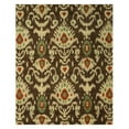 thumbnail image 1 of EORC IE26BN Tapis en Laine Marron Tufté Main 7.75 x 9.75 Pi Ikat, 1 of 5