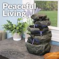 thumbnail image 2 of Sunnydaze Indoor Home Decorative Relaxing Stacked Rocks Tabletop Water Fountain with LED Lights - 10", 2 of 10
