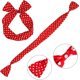 thumbnail image 5 of Costume Accessories Set Chiffon Scarf Cat Eye Glasses Bandana Tie Headband and Earrings--B--Red--Product code 61491 Red, 5 of 5