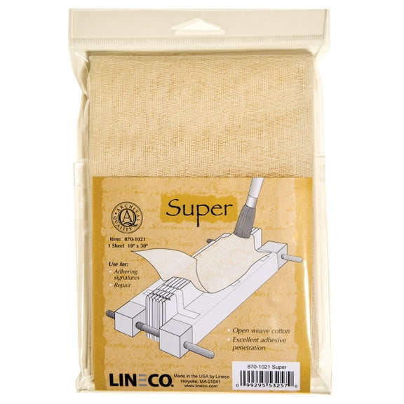 Lineco/University Products Super Cotton Bookbinding Weave, 18" x 30"