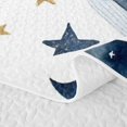 thumbnail image 5 of Erosebridal Sea Whale Bed Spread Queen, Coastal Animal Queen Coverlet Set, Polka Dots Reversible 3-Piece, 1 Quilt and 2 Pillowcases, 5 of 7