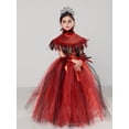 thumbnail image 3 of Diconna Déguisement d'Halloween Vampire pour Filles, Ensemble de Robe de Reine Gothique Médiévale pour Jeu de Rôle, 3 of 9