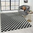 thumbnail image 5 of Luxe Weavers Geometric Checkered Black and White Area Rug 8x10, Modern Stain Resistant Carpet, 5 of 8